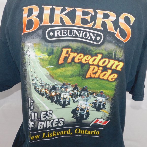 Canadian Bikers Reunion New Liskeard Ontario Mens 2XL Graphic T Shirt - Picture 6 of 7